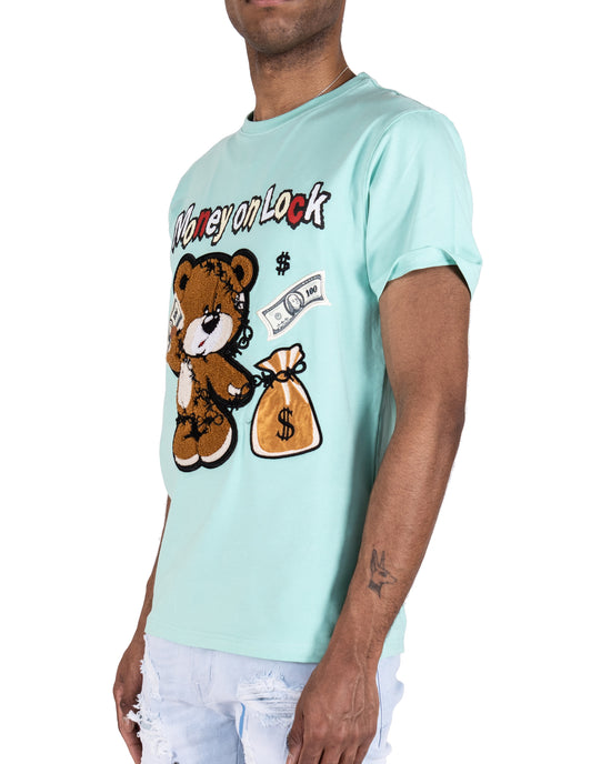 Men's "Money on Lock" Graphic T-Shirt | Mint