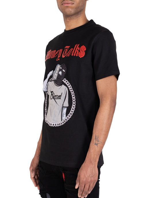 Men's "Money Talks" Graphic T-Shirt | Black