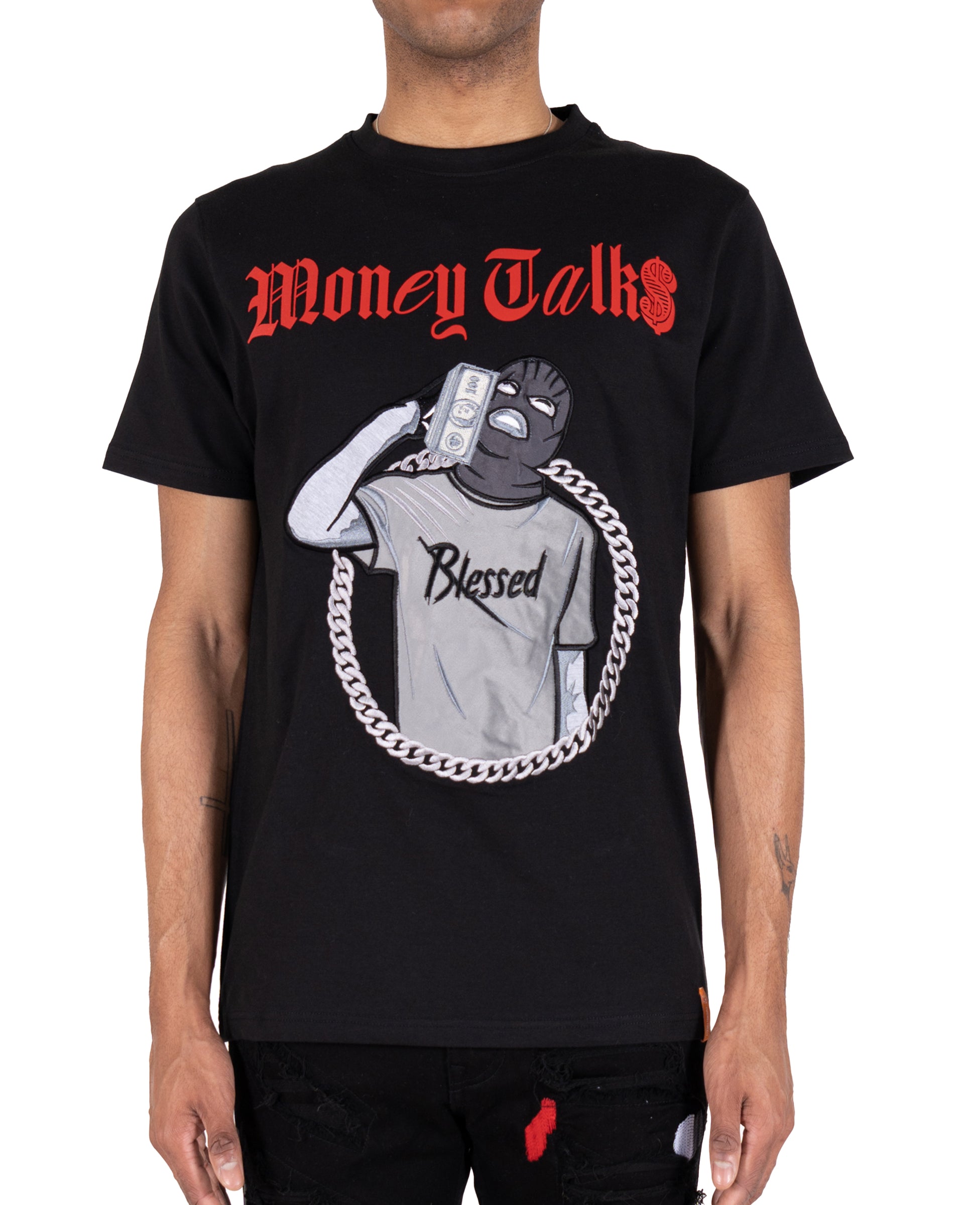 Men's "Money Talks" Graphic T-Shirt | Black