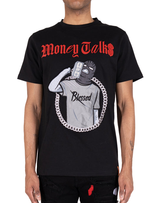 Men's "Money Talks" Graphic T-Shirt | Black