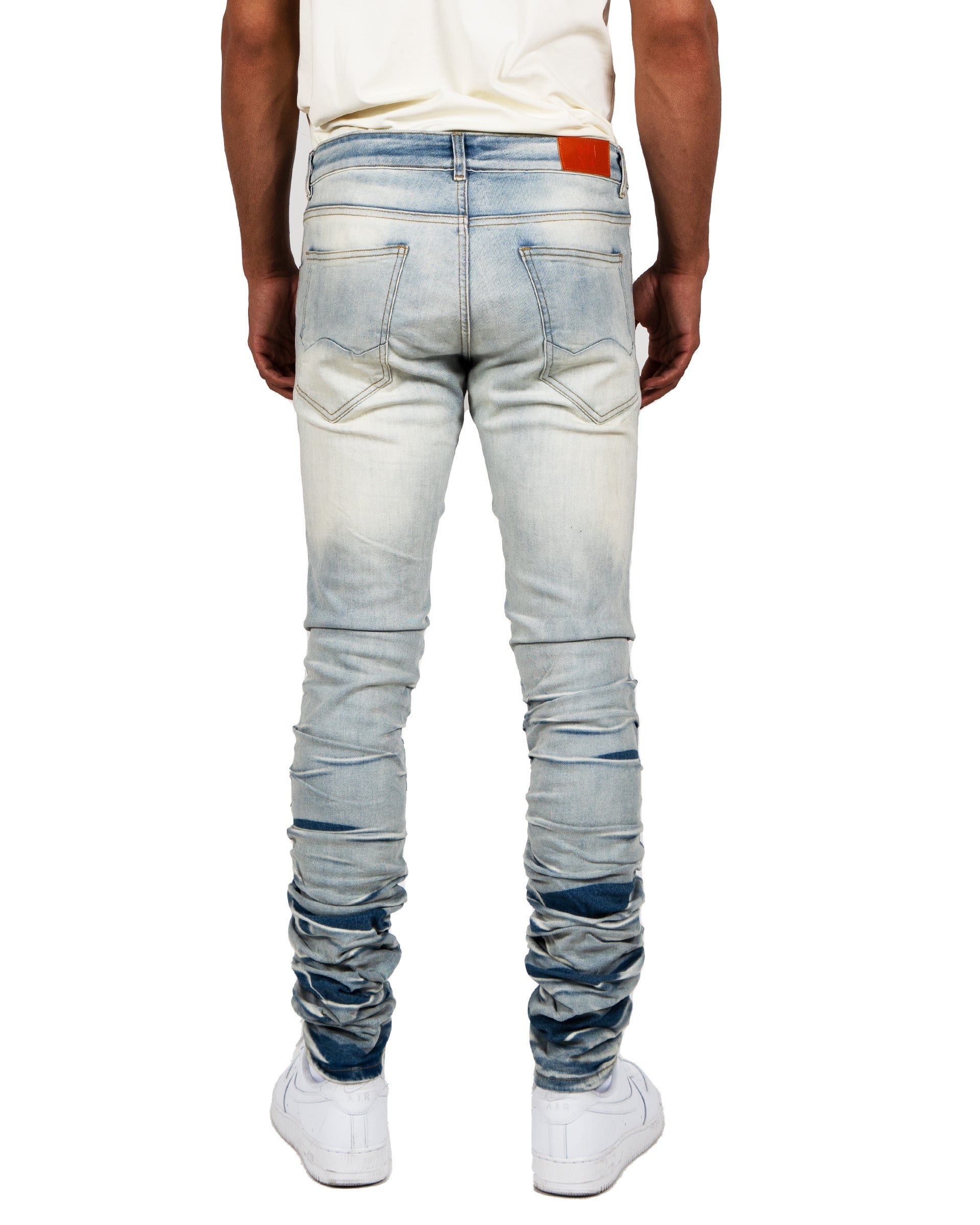 MONROE | Skinny Fit Stacked Leg Denim Jeans in Vintage