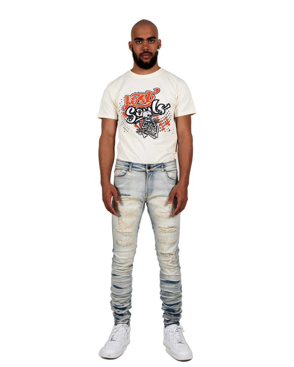 MONROE | Skinny Fit Stacked Leg Denim Jeans in Vintage