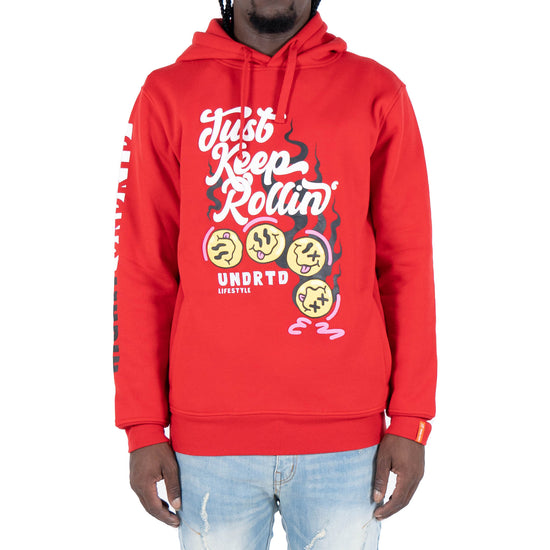 Men's "Just Keep Rollin" Hoodie | Red