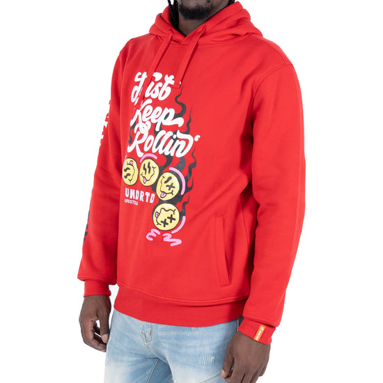 Men's "Just Keep Rollin" Hoodie | Red