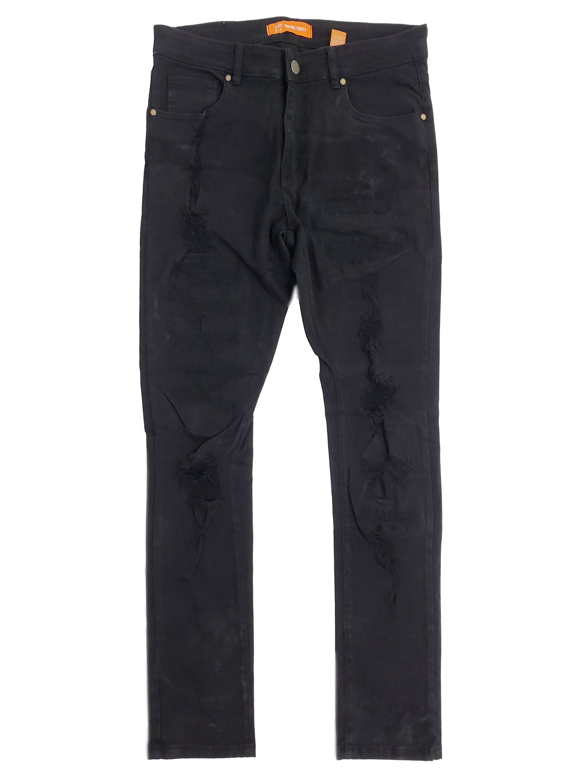 MILWAUKEE | Men's Slim Fit Denim Pants Rip & Repair in Jet Black