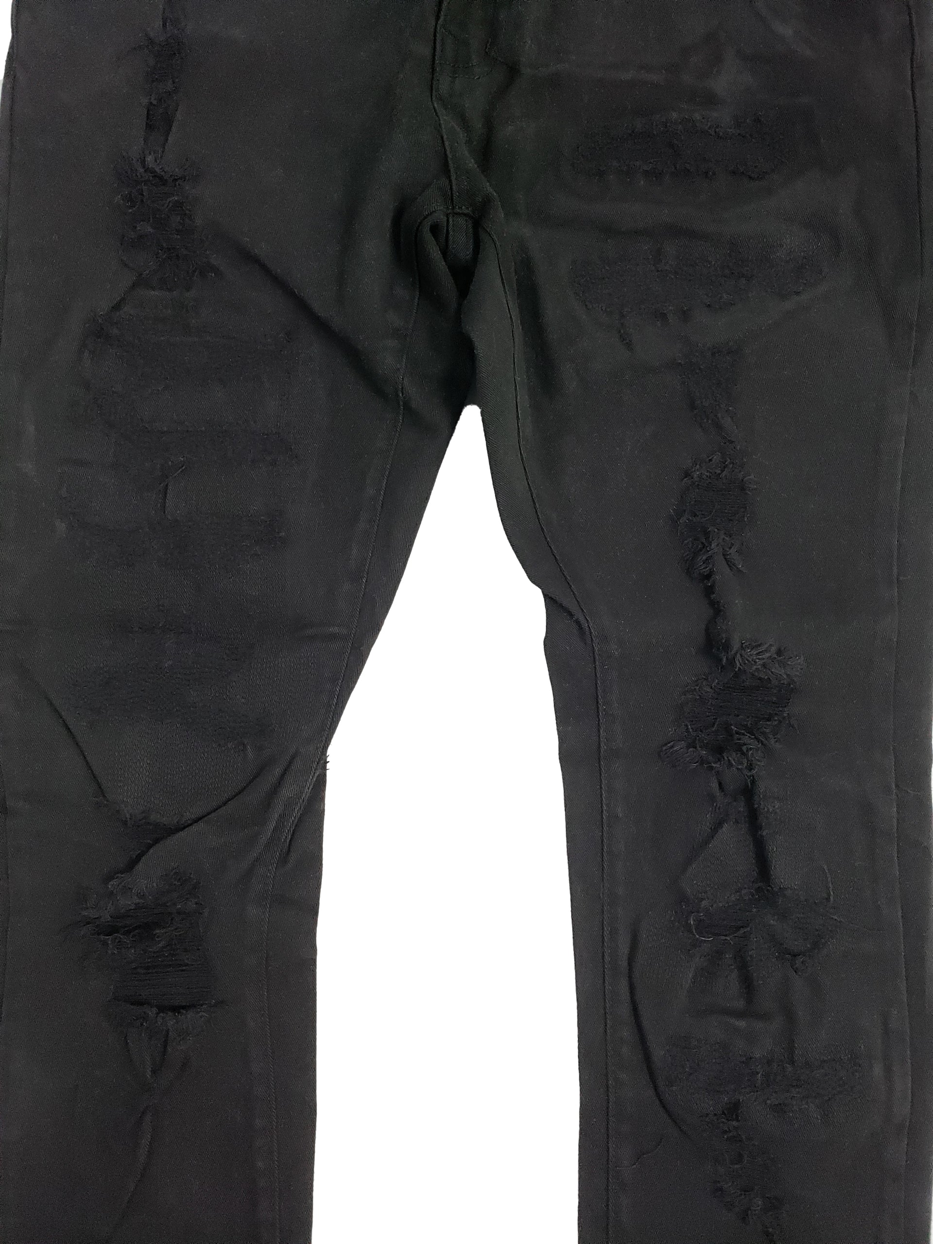 MILWAUKEE | Men's Slim Fit Denim Pants Rip & Repair in Jet Black