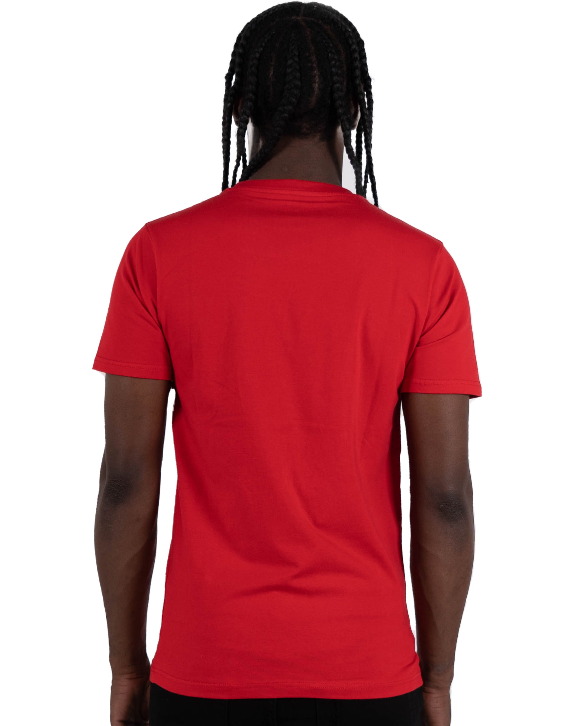 Men's "Trust No One" Embroidered Graphic T-Shirt | Red
