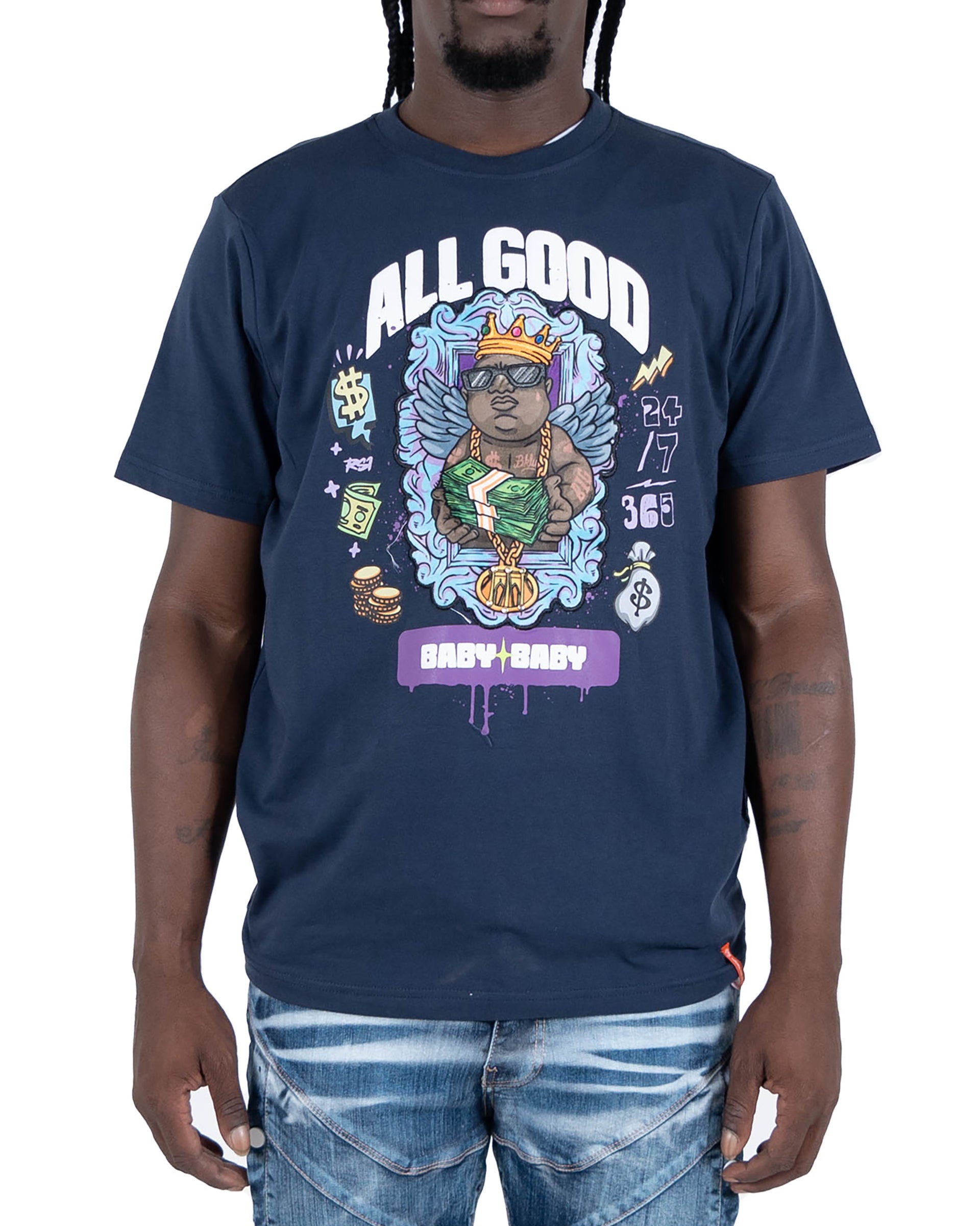 Men's "All Good" Graphic T-Shirt | Navy