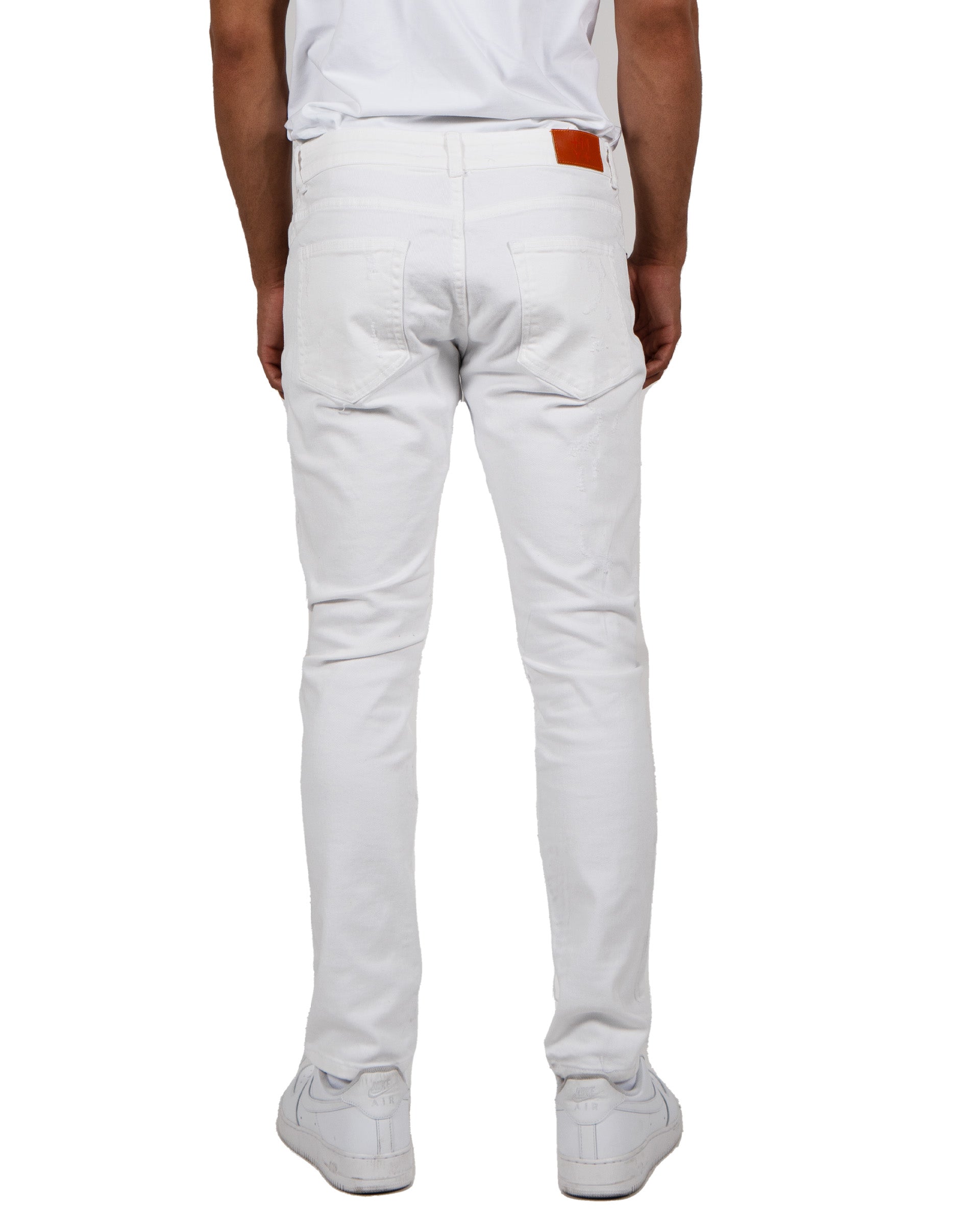 HUMBOLDT | Slim Fit Stitched Denim Jeans in White
