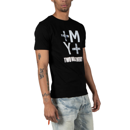 Men's Inverse Logo Street Money Graphic T-Shirt | Black