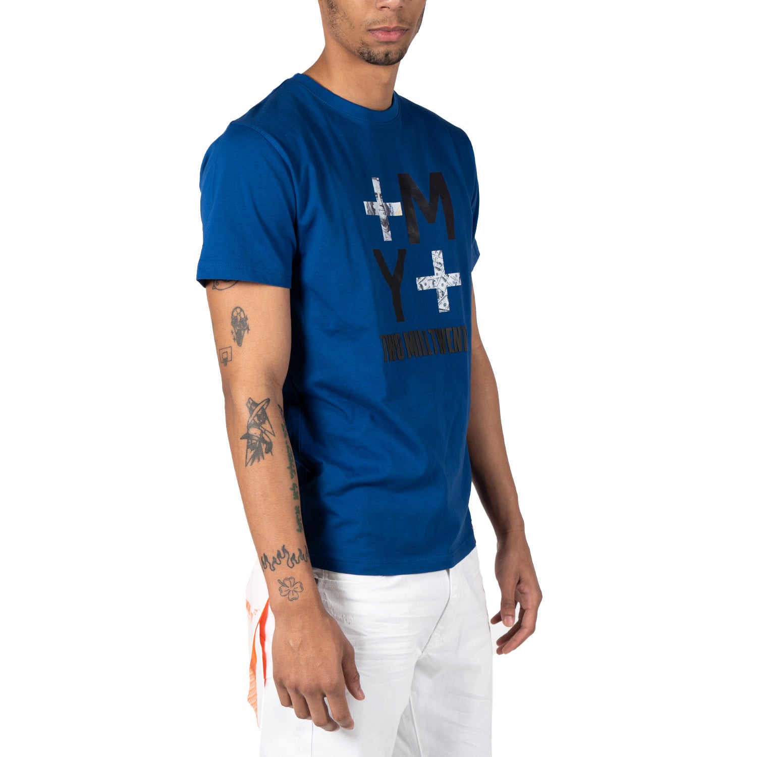 Men's Inverse Logo Street Money Graphic T-Shirt | Royal Blue