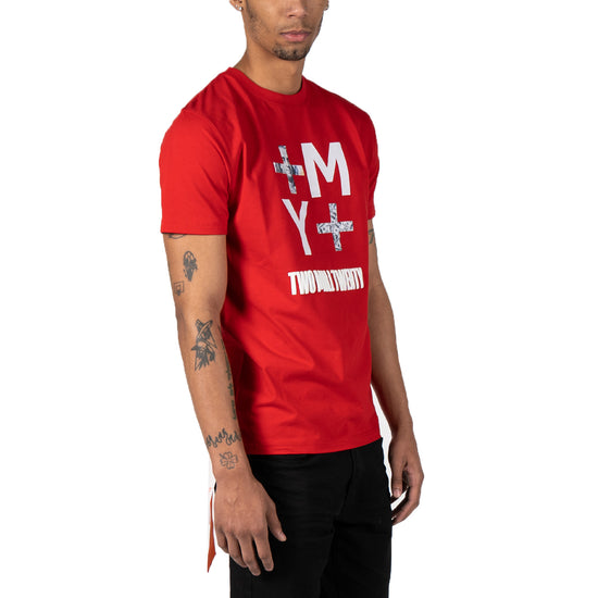 Men's Inverse Logo Street Money Graphic T-Shirt | Red